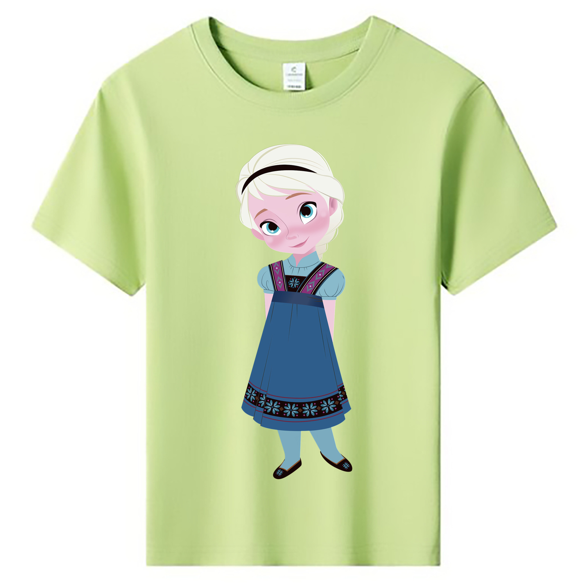 （画像用） アナと雪の女王 アンナ エルサ Frozen Anna Elsa 綿100％キッズTシャツ（フロントプリント）